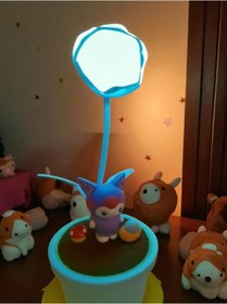 Resim FAMEMUS ACCESSORY Sevimli Kuromi Karakterli Çiçek Tasarımlı Masa Lambası – Dekoratif Işık Mavi Renk 