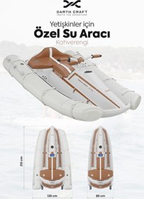 Resim Darth Craft E-210 Katlanabilir Elektrikli Şişme Bot - Su Aracı - Çift Kişilik Karavan Uyumlu Kahverengi 