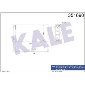 Resim KALE 351690 KALORİFER AL/MKNKDAF95XF-65FA-75FAG-75FAR-75FAT-75FAV 