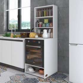 Resim Kenzlife ankastre fırın dolabı canfeza byz 165*60*56 mutfak raflı 