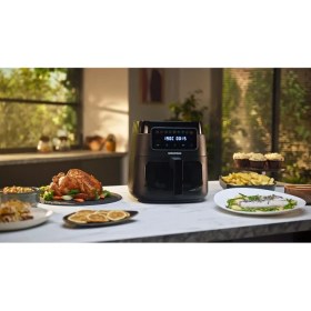 Resim 7,6 Litre Camlı Airfryer Siyah & Beyaz, Geniş ve Sağlıklı Pişirme Deneyimi 