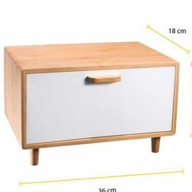 Resim Karina Metal Kapaklı Bambu Lüks Ekmek Kutusu Ekmeklik Dikdörtgen - Siyah Siyah 