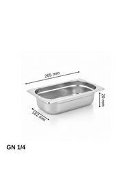 Resim Üret Çelik ÜRET Standart Gastronom Küvet GN 1/4 20 mm 0,5 lt 