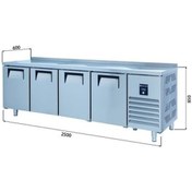 Resim Galleyz Tezgah Tip Dondurucu - 4 Kapılı - 250x60x85 Cm 