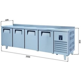 Resim Galleyz Tezgah Tip Dondurucu - 4 Kapılı - 250x60x85 Cm 