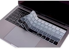 Resim McStorey US İngilizce Klavye Koruyucu MacBook Pro 13 15 Touch Bar Uyumlu A1706 A1989 A2159 A1707 A1990 | Amerikan Düz Enter ANSI | Silikon Keyboard Cover Siyah Gri 