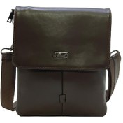 Resim Hakiki Deri Taba Renk Erkek Postacı Çantası %100 Kuzu Derisi Kahverengi 