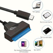 Resim Type-C 3.0'dan SATA 7+15 Pinli Sürmek Kablosu USB 3.1'den SATA 6.35cm Seri HDD Veri Kablosu, 7+15 Pimli Seriyel Porttan Type-c 3.0 Sabit Disk Adaptörü, PC için Sata Kabloyu, Güç Kaynağı ile birlikte sata usb adaptor, Masaüstü İçin Satürn Power Cord, Usb satürn İlkelerini Adayından Yapımı, İşlemciye Bağlanma 