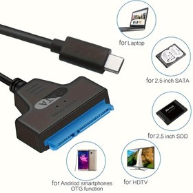 Resim Type-C 3.0'dan SATA 7+15 Pinli Sürmek Kablosu USB 3.1'den SATA 6.35cm Seri HDD Veri Kablosu, 7+15 Pimli Seriyel Porttan Type-c 3.0 Sabit Disk Adaptörü, PC için Sata Kabloyu, Güç Kaynağı ile birlikte sata usb adaptor, Masaüstü İçin Satürn Power Cord, Usb satürn İlkelerini Adayından Yapımı, İşlemciye Bağlanma 