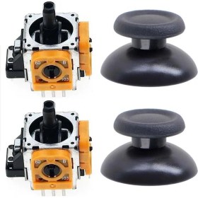 Resim PS4 Analog Motor ve Topuz Seti 2+2 Playstation 4 Tamir PS4 Kol Analog Tamir Seti Yedek Parça 