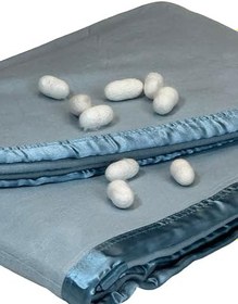 Resim ICON SILK%100 Saf İpek Premium Battaniye (150 cm * 210 cm, Tek Kişilik) 