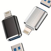 Resim OTG Adaptörü USB 3.0'dan Type-C/micro Dönüştürücü, iPhone 14/13/12/11 Pro/XS Max/XR/X/8 Plus/7/6s için Uygun, iPad Lightning Erkekten USB 3.0 Adaptör 