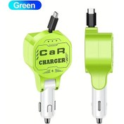 Resim Challenger Lıncoxın 66w Yeşil Geri Çekilebilir Hızlı Şarj Kablosu Usb Type-c Araç Şarj Cihazı 4k Destek 