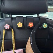 Resim Yıldız Accessory 4 Adet Rasgele Renklerde Araç Için Eşya Giysi Çanta Askısı Çiçekli Farklı Renklerde 