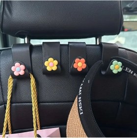 Resim Yıldız Accessory 4 Adet Rasgele Renklerde Araç Için Eşya Giysi Çanta Askısı Çiçekli Farklı Renklerde 