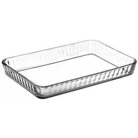 Resim Paşabahçe 59204 Borcam Uzun Dikdörtgen Tepsi Şeffaf 