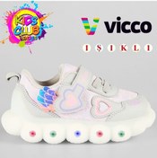 Resim Vicco Süse Işıklı Ortopedik Çocuk Spor Ayakkabı Gri 