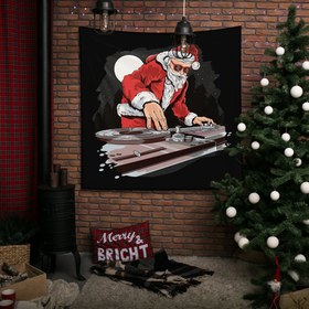 Resim Let's Party (Santa) Duvar Örtüsü - 160 cm x 160 cm 