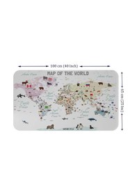 Resim Eğitici - Öğretici Dünya Ve Türkiye Haritası Çocuk Odası Duvar Sticker-60x105-3884 Renkli 