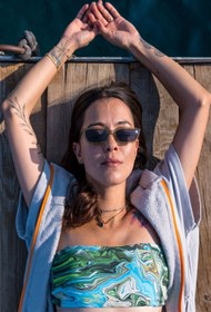 Resim Seamate Unisex Neon Turuncu Fermuarlı Çantalı Ince Havlu Panço Surf Panço, Giyilebilir Havlu 