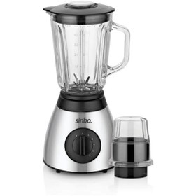 Resim Sinbo SHB-3113 600 W Öğütücü ve Cam Blender Kırmızı 