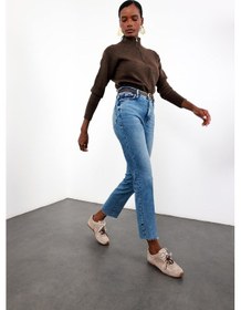 Resim Mavi Yüksek Bel Slim Fit Likralı Jean Mavi 