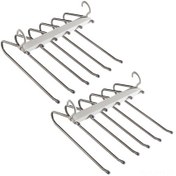 Resim Ximistore9 Çok Amaçlı Katlanır Pantolon Askısı - 2'li Set, Düzenli Dolap İçin Mükemmel Çözüm Beyaz 