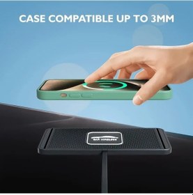 Resim Willowhaven Siyah Universal Araç Hızlı Kablosuz Şarj Standı Telefon Şarj Aparatı 