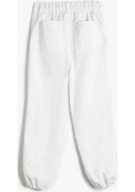Resim Koton Kız Çocuk Paraşüt Kot Pantolon Pamuklu Beli Lastikli Cepli - Parachute Jean 001 