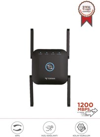 Resim Torima AC24 Siyah Wifi Pro Sinyal Yakınlaştırıcı Router 