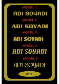 Resim 60x8cm 1 Adet Isim Yazı Araba Sticker Çıkartma -oto Sticker-araba Sticker 