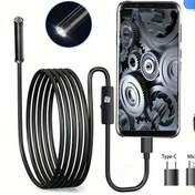 Resim Android Telefonlar için 5mm Mini Endoskop Kamera - Yüksek Kaliteli, USB Güçlü Endüstriyel ve Otomotiv İnceleme Aracı ile LED / Dijital Ekran, Tip-C Mikro USB Bağlayıcı, Boru Hattı için Esnek Siyah Kablolu, Karbon Yığılması, Görsel Restorasyon ve Klima Prob 