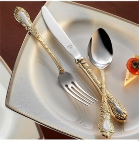 Resim Aryıldız Çırağan Antik Seri Plus 12 Parça 84 Parça Çatal Kaşık Bıçak Takımı Çok Renkli 