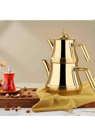 Resim Gold Çaydanlık Takımı Mutfaktaki Ayrıcalık Ve Göz Alıcı Tasarım Gold 