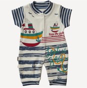 Resim Erkek Bebek Gemili Tulum Çok Renkli-Çok Renkli-3 Ay 