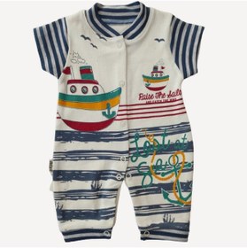 Resim Erkek Bebek Gemili Tulum Çok Renkli-Çok Renkli-3 Ay 