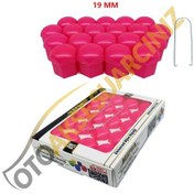 Resim A Kalite Mefsa Bijon Kapağı Düz 19 Mm Pembe 20 Li Set 