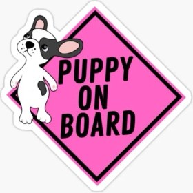 Resim TSC Arabada Puppy Köpek Var Araç Sticker Etiket 19CM MD11 