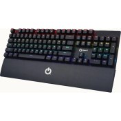 Resim Qpart MECH-2000 Kablolu Blue Switch Bilek Destekli Rgb Mekanik Klavye 