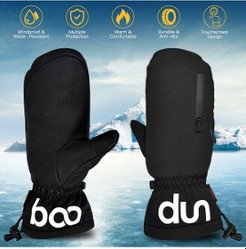 Resim Springsun Kış Sporları İçin Su Geçirmez Dokunmatik Eldiven - Kayak, Snowboard Gri 