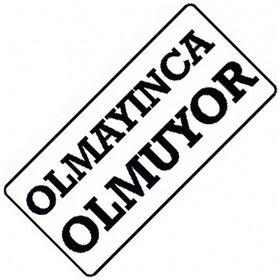 Resim Olmayınca Olmuyor Yazılı Sök-tak-pratik Vantuzlu Dekor Plaka 