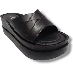 Resim Voga 2500-83-25 Deri Dolgu Topuk Kadın Terlik 