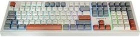Resim Everest KM-78 Rena Krem/Gri/Kahve Kablosuz 2.4 + BT RGB Aydınlatmalı Sessiz Q Su Sıçramasına Dayanıklı Klavye + Mouse Set 
