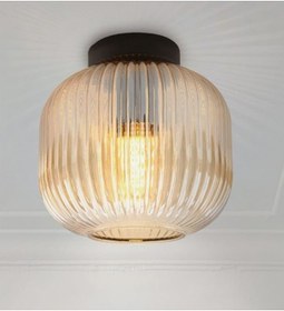 Resim Mylights Rustik Vintage Bal Camlı Tavan Plofonyer Avize Opal 