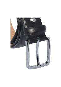 Resim 3.5 Cm Tokalı %100 Hakiki Deri Garson Boy Çocuk Kemeri Siyah 