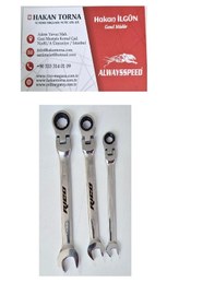 Resim Rico 8-10-13mm Mafsallı Cırcır Anahtar 3 Parça 