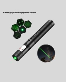 Resim 5000mw Yeşil Lazer Pointer Profesyonel Uzun Menzilli Çok Renkli 77147565 