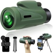 Resim Monoküler Teleskop, İsteğe Bağlı Tripod Ve Akıllı Telefon Sahibi, Yürüyüş Ve Kamp Telescopio 12x50 İçin Uygun 