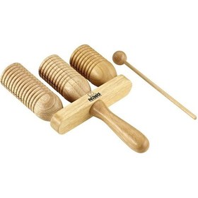 Resim Nino 561 Ahşap A-go-go 3 Sıra Zilli 