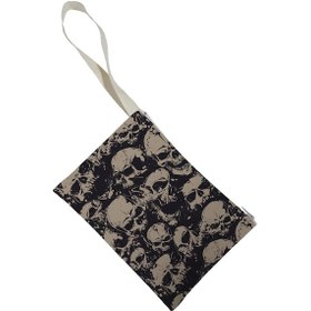 Resim Unisex Kuru Kafa Desenli Portföy Clutch Çanta 
